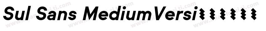 Sul Sans MediumVersi字体转换
